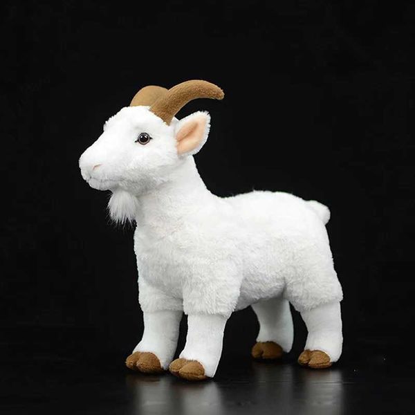 Série d'animaux ranch originale en peluche simulation mignonne de Baishan Sheep Mountain Lifetime Toy Doll Dolrens Birthday Gift J240410