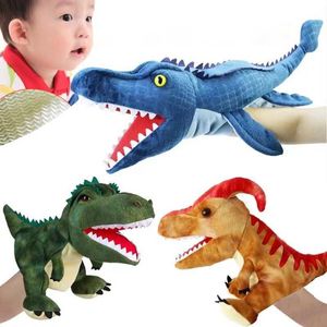 Pluche poppen pluche dinosaurus handpop gevuld dieren handvinger verhaal vertelt poppen onderwijs kinderen speelgoed tyrannosaurus rex childrens cadeau j240410