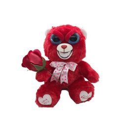 Poupées en peluche Jouet doux pour animaux de compagnie 20 cm rempli de peluche Rose rouge de la Saint-Valentin J240410