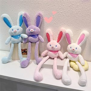 Muñecos de peluche que tiran de las orejas Conejo de juguete Juguetes para bebés Muñeco de conejito suave Regalos para niños para niñas Llavero Plushies 230530
