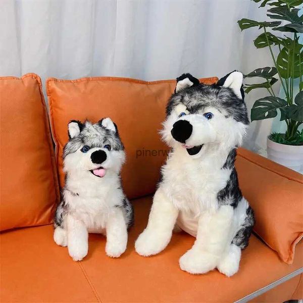 Poupées en peluche réalistes loup Husky chien jouets en peluche animaux en peluche jouets pour enfants doux Kawaii loup poupée pour animaux de compagnie jouets mignons pour enfants filles garçons