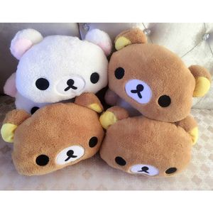 Plush -poppen Rilakkuma kussenspeelgoed Kiiroitori Chick paar teddybeer gevulde pop handwarmer in wintercadeau 230412