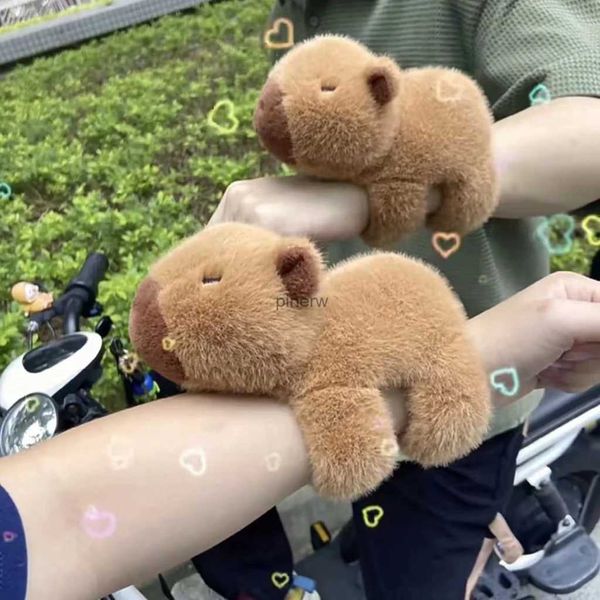 Poupées en peluche Rytanda Capybara Clap Circle Jouets Slap Snap Wrap Bracelet Bracelet Capybara Peluche Main Anneau Amusant Pop Cercles Enfants Cadeau De Noël