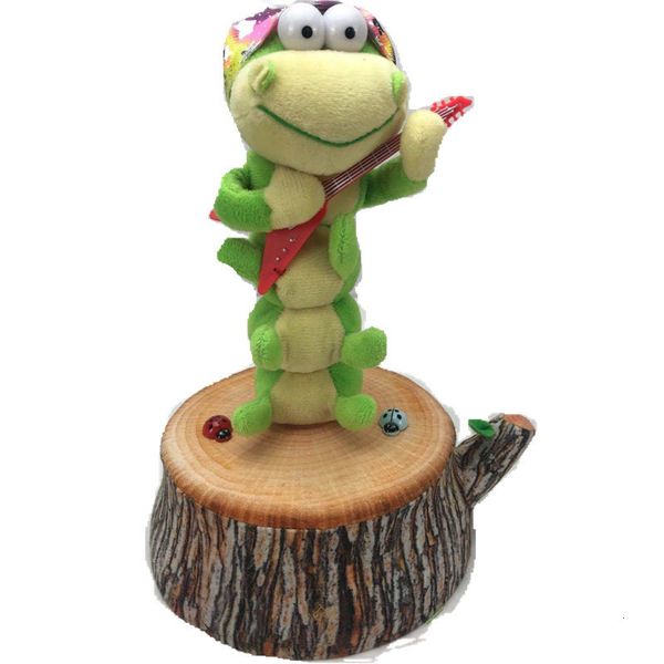 Peluche Poupées Saxophone Danse Et Chant Carpenterworm Doux En Peluche Insecte Jouets Drôle Électrique Pour Enfants Fête D'anniversaire Cadeaux 221129