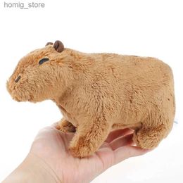 Pluche poppen simulatie capybara plush speelgoed schattig capybara plushie pluizige capybara knuffel dierpop verjaardag cadeau voor kinderen y240415