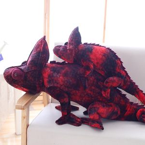 Plush Dolls Simulation Chameleon Lizard Doll Toy Funny Pillow Creative Trick Men and Women's Birthday Gifts 230111