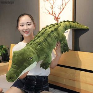 Simulation de poupées en peluche Grand crocodile doux jouet en peluche moelleuse complexe animal en peluche vert alligator canapé canapé
