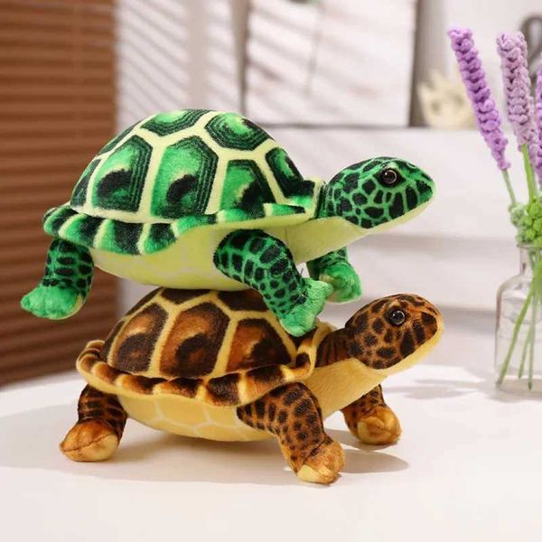 Poupées en peluche Simulation de tortue de mer douce, jouet en peluche de dessin animé, Animal en peluche de tortue d'Europe, poupée pour enfants, cadeaux pour filles, décoration de la maison