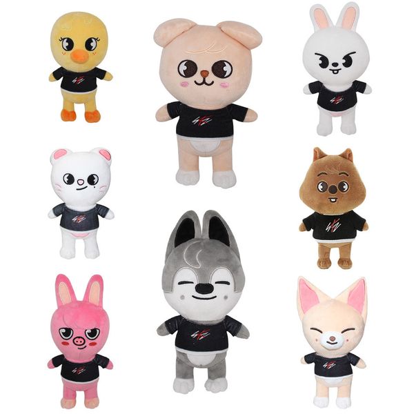 Poupées en peluche Skzoo jouets Kawaii Stray enfants mignon dessin animé peluche poupée compagnon pour adultes Fans cadeau 25 cm 221125