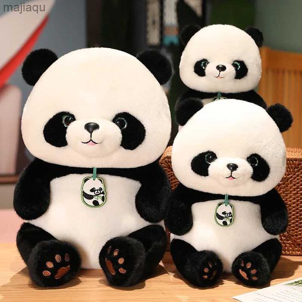 Plush muñecas pequeños animales de peluche de panda plushies abrazando almohada linda realista panda regalo de muñecas peluche para niños bebés niñas cumpleaños partyl2404