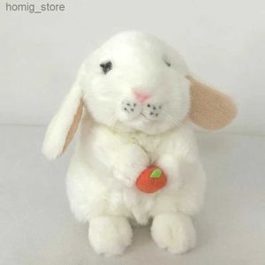 Pluche poppen zacht en knuffelig konijn pluche speelgoed met wortel kawaii gevulde steek dierenkussen ideaal voor dropshipping perfect cadeau voor meisjes y240415