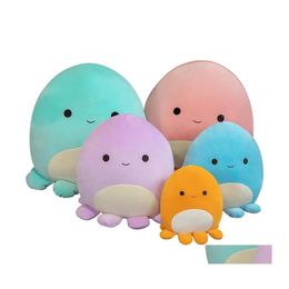 Pluche poppen squish speelgoeddieren pop kawaii octopus zacht schattige gevulde cartoon kussen verjaardagscadeaus voor kinderen meisjes 220119 drop delive dhnxp