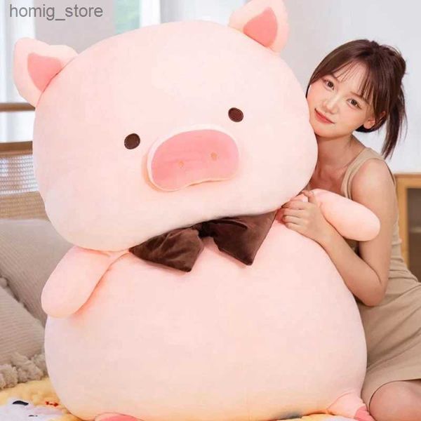 Muñecas de peluche muñeca de cerdo blandas lindo rosa piggy peluche dibujos animados animales de almohada suave decoración de la almohada de almohada región creativa Y240415