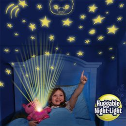 Poupées en peluche Star Night avec projecteur de lumière dans le ventre jouet réconfortant en peluche petite veilleuse mignon chiot enfants cadeaux de Noël enfants 230707