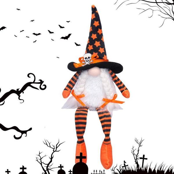 Poupées en peluche Gnomes en peluche | Décorations créatives de jambes pendantes pour Halloween, décorations d'étagère faites à la main, décor suédois scandinave 230823