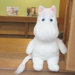 Plush -poppen super schattig witte hippopotam hoge kwaliteit 30 cm staande pluche poppen short plush speelgoed voor verjaardag kerstcadeau voor jongensmeisjes 230302