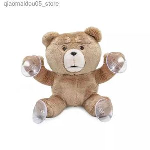 Poupées en peluche Ted Bear bouteille de bière ventouse moulée en peluche poupée Kawaii poupée mignonne doux rempli coton poupée décoration de la maison cadeau d'anniversaire pour enfants Q240227