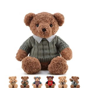 Poupées en peluche ours en peluche, Animal en peluche mignon avec chemise, jouet doux, cadeau pour enfants, petite amie, anniversaire 231021