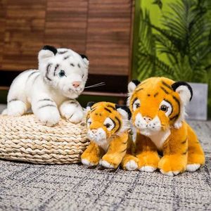 Poux en peluche trois poses vif tiger jouet animaux simulés animés modèles de décoration de maison