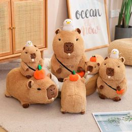 Poupées en peluche bulles vocales et crachées mignon assis et couché capybara jouets en peluche poupée de dessin animé doux en peluche cadeau pour enfants décoration de la maison