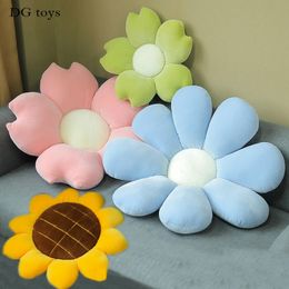 Pluche Poppen Wasbare Daisy Bloem Kussen Soft Gevulde Auto Perzik Bloesem Stoel Girly Kamer Sofa Decor Cadeau Voor Meisje verjaardag 230603