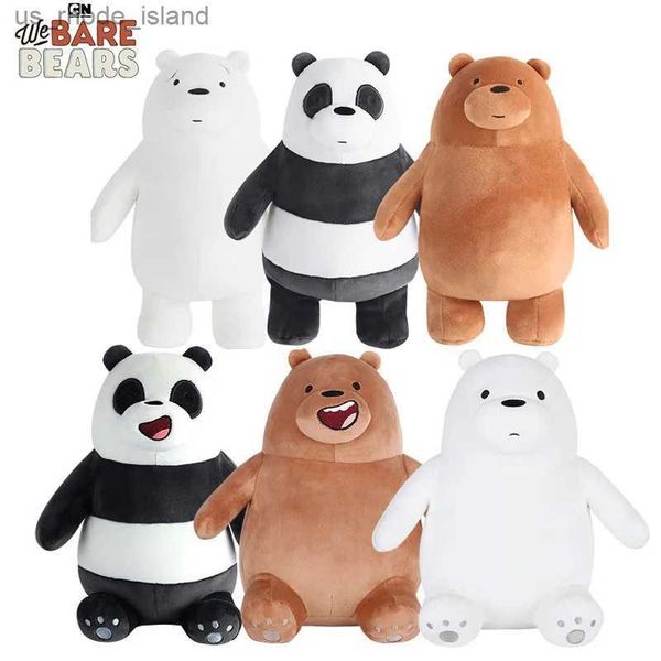 Muñecas de felpa We Bare Bears Feathing Toy Sitting Vs Standing Panda Panda Icebear Cartoon Toya Animal Toys For Kid Gift