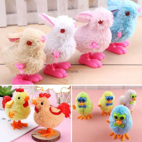 Peluches Poupées En Peluche Poulet À Remonter 1 PC Mignon Jouet En Peluche Sautant Marche Saut Dessin Animé En Peluche Poulet Horloge Lapin Marchant Poussin Bébé Jouant Jouet