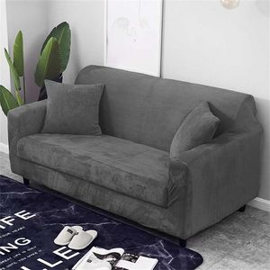 Pluche stof sofa cover universele handdoek s voor woonkamer cubre couch l-vorm loveseat 1/2/3/4-zits 211102