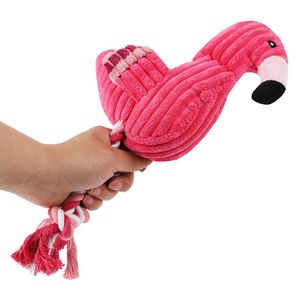 Peluche Flamingo Pet Squeaky Toys pour petits chiens Dents propres Chiot Chien Jouet à mâcher Squeak Animaux Accessoires Chien Fournitures Poulpe Poussin