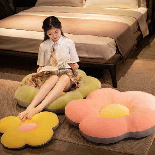 Peluche Fleur Tapis Rempli Kawaii Fleur Forme Bébé Enfants Maison Tapis De Jeu Doux Plante Soleil Fleur Coussin Décor Fille cadeau J220729