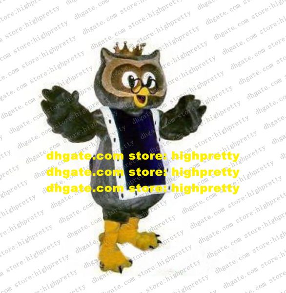 Peluche hibou à fourrure mascotte Costume adulte personnage de dessin animé tenue Costume représentations théâtrales fête dure fête vers le bas zz7773