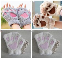 Gants en peluche mitaines d'hiver pattes griffe de chat gant gants nus beaux gants effectuer accessoire mignon YSY1186912267