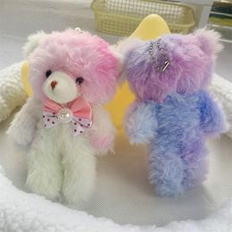 Plush Keychains 13 cm schattige cartoon Little Bear hanger Keychain Toy Mini Bag Decor Animal Gevulde Doll 230911