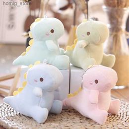 Plush Keychains 1pc 12 cm grote staart dinosaurus pluche poppen auto sleutelhanger tas hanger schattige poppenpaar rugzak hanger sleutelhanger keten y240415