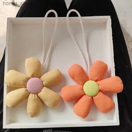 Clèchettes en peluche 1pc Fleur de fleur Keychain Keylings de forme florale mignonne pour fille sacs sacs sacs accessoires de décoration en coton y240415