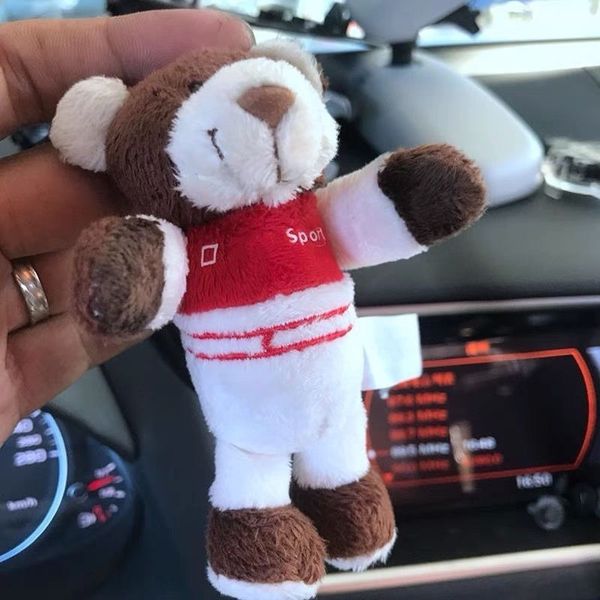 Llaveros de peluche 1 unids para Audi Peluche Oso de peluche Llavero Muñeca Juguete Accesorios Para Auto De Mujer Interior Llavero Coche Gadget Cosas 230922