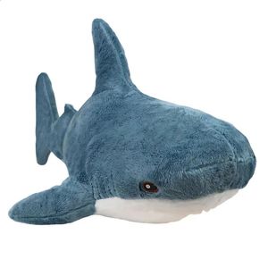 Porte-clés en peluche 2 tailles, jouet de requin géant, oreiller en peluche doux, poupée bleue mignonne pour cadeaux d'anniversaire, cadeau pour enfants 231218