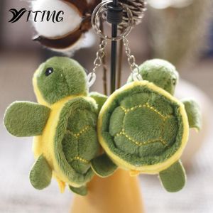 Pluche Sleutelhangers 8 cm Leuke Cartoon Mini Schildpad Pop Sleutelhanger Hanger Meisje Vrouw Zak Pop Knuffel Sleutelhanger Sieraden kleine Gift 230627