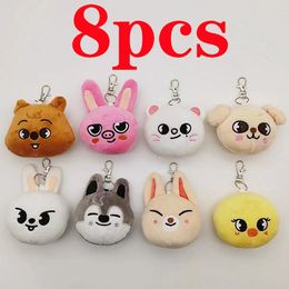 Porte-clés en peluche 8 pièces Skzoo jouets porte-clés accessoires pendentif enfants errants poupées en peluche Kawaii dessin animé animaux Fans cadeau 231020