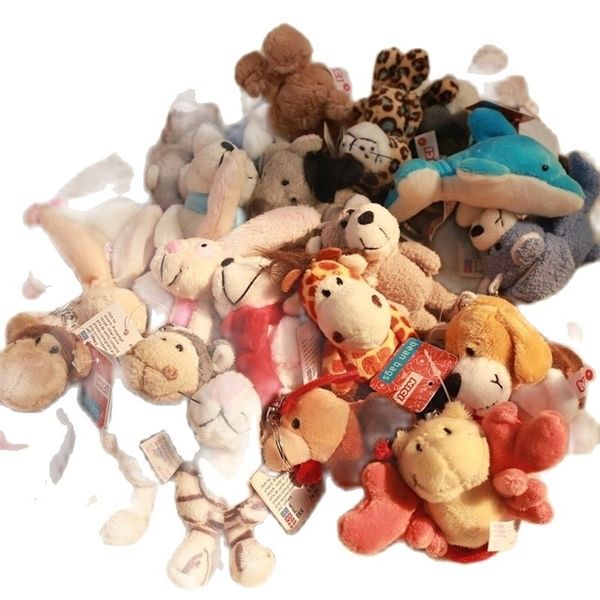 Llaveros de peluche Animal de peluche de juguete de peluche Clip de llave Colgante de gancho Animal de peluche de juguete Muñeca Multidiseños Búhos leones cebras Caballo dulce Panda 220923