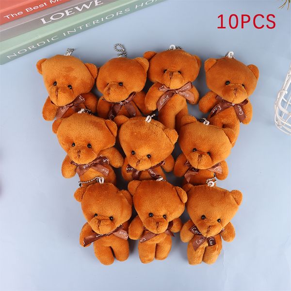 Porte-clés en peluche Ours poupée ours bouquet accessoires mini ours en peluche poupée mignon jouets en peluche ours animal poupée en peluche porte-clés pendentif petit cadeau 230925