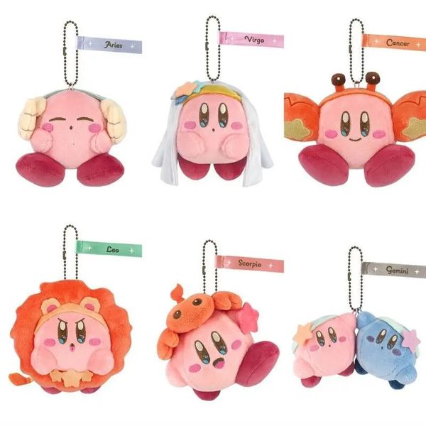 Plüsch-Schlüsselanhänger Cartoon Anime Zwölf Sternbilder Sterne Kirby-Serie Plüschtier Taschenanhänger Niedliche Kawaii-Tiere Plüschpuppen-Schlüsselanhänger Kindergeschenk 231016