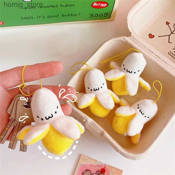 Laderas de peluche de llaves de plátano de plátano de peluche de peluche en la mochila Costeo de plátano kawaii para mujeres para mujeres, juguete, muñeca, llave de llave de llave de llaves de llaves y240415