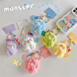 Chaveiros de pelúcia lindo monstro boneca chaves chaveiro meninas desenhos animados carro chaveiro Kawaii mulheres bolsas acessórios criativos 230603