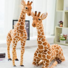 Porte-clés en peluche de haute qualité 140cm, jouets de girafe de Simulation, Animal en peluche mignon, poupée douce, cadeau d'anniversaire, jouet pour enfants 231218