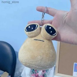 Lluscos de peluche Juego de 10 cm My Pet Alien Pou Plush Keychain Furdiburb emoción Alien Flushie relleno Animal Pou Doll para niños Regalo de cumpleaños Y240415