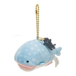 Porte-clés en peluche Jinbei San baleine requin en peluche porte-clés mascotte porte-clés Anime mignon Kawaii sac porte-clés petit cadeau 230921