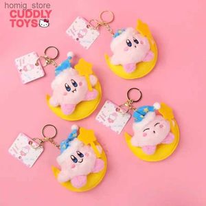 Plush Keychains Kawaii Kirby Plush Keychain Hanger Cartoon Bag Decor Soft PP Cotton Kirby Cute Plush Keychain Hanger For Children Girls Gift Y240415