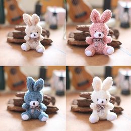 Pluche sleutelhangers kinderknuffelspeelgoed voor kawaii pop zacht schattig klein konijn sleutelhanger rugzak hanger 230912