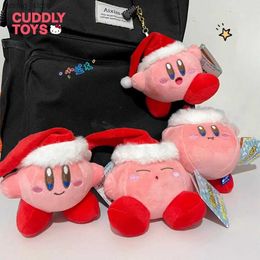Plush Keychains Kirby Plush Doll Toys Pendant Cartoon Soft PP Cotton Kawaii Kirby Cute Plush Keychain Hanger For Child Girls Christmas Present Y240415